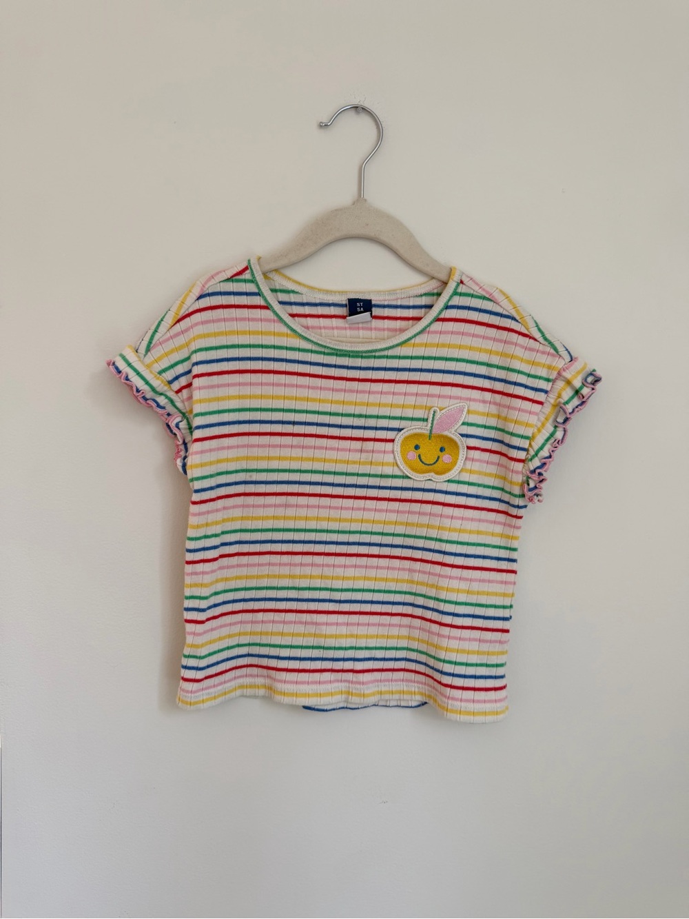 Old Navy Rainbow Stripe Ribbed Tee (Size 5T)